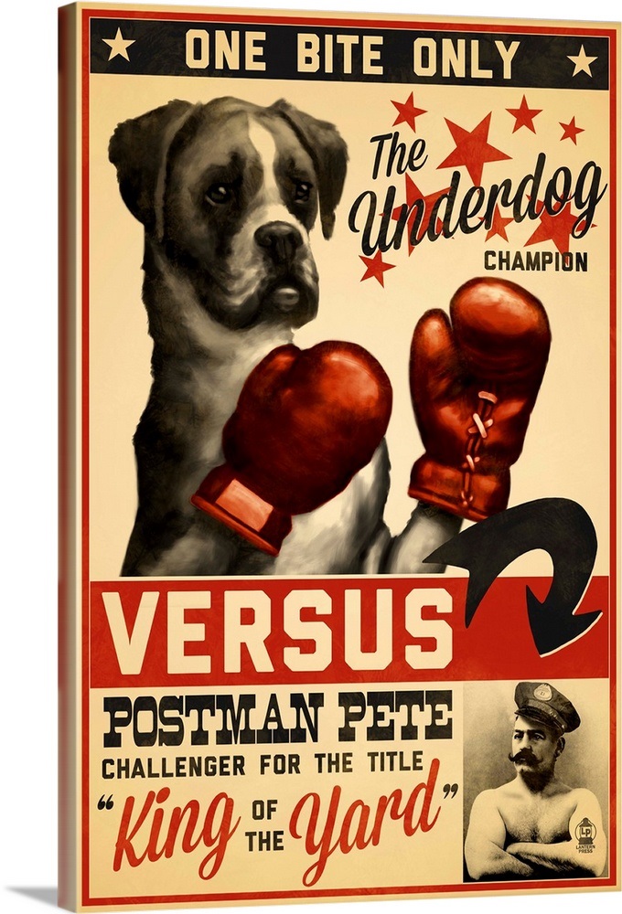 Boxer, Retro Boxing Ad Wall Art, Canvas Prints, Framed Prints, Wall