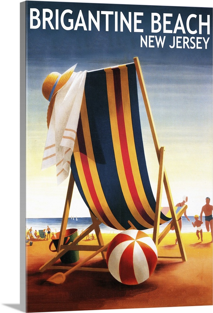 Brigantine Beach, New Jersey, Beach Chair and Ball