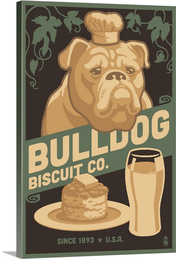 Bulldog, Retro Bisquit Ad