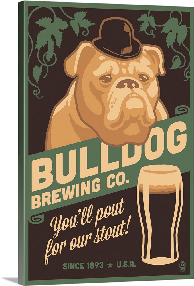 Bulldog, Retro Stout Beer Ad