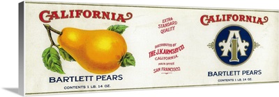 California Pear Label, San Francisco, CA