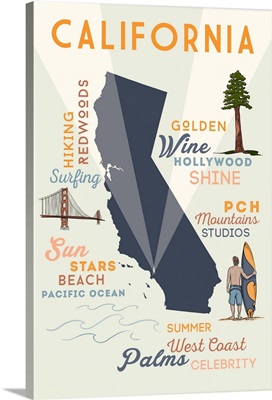 California, Typography and Icons