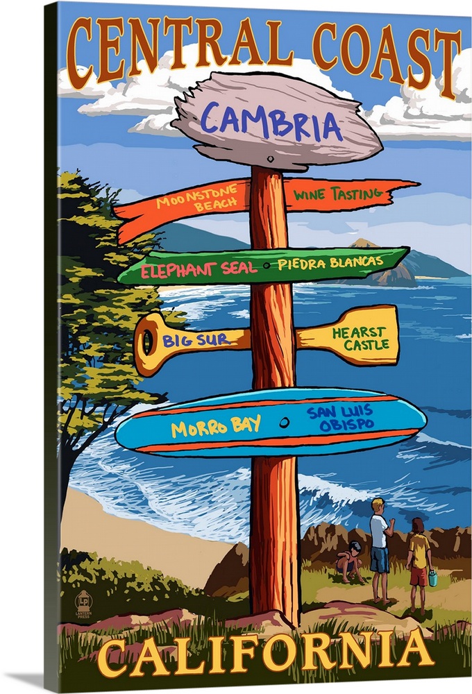 Cambria, California, Central Coast Destination Sign