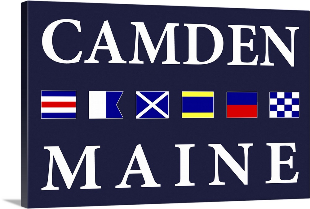 Camden, Maine - Nautical Flags Poster