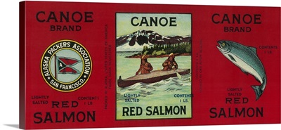 Canoe Salmon Can Label, San Francisco, CA