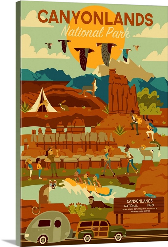 Curated visual reference: Visual Reference: Canyonlands National Park Adventure Graphic Travel Poster
