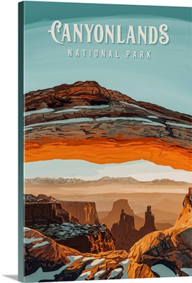 Canyonlands National Park, Arch View: Retro Travel Poster