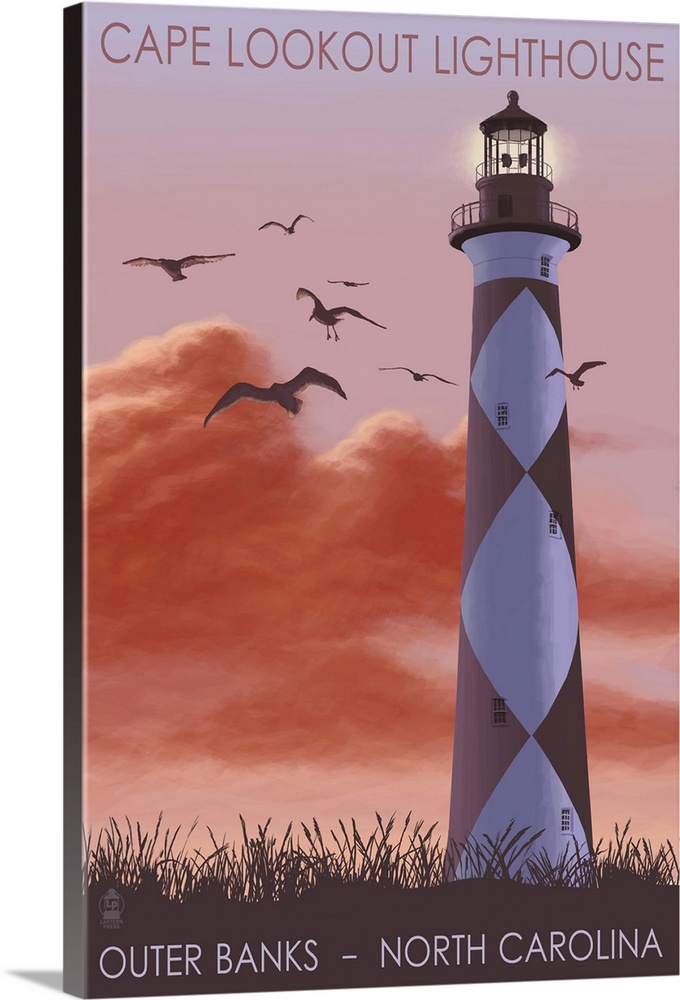 Cape Lookout Lighthouse and Sunrise, Outer Banks, North Carolina