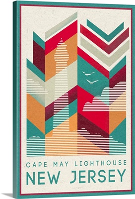 Cape May - Lighthouse - Geometric Line Art