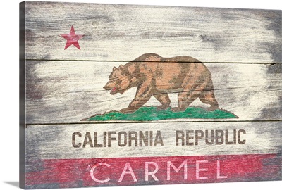 Carmel, California, State Flag, Barnwood Painting