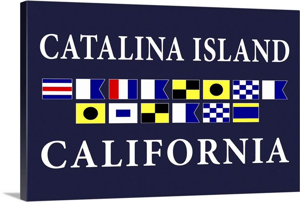 Catalina Island, California - Nautical Flags Poster