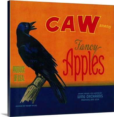 Caw Apple Crate Label, Medford, OR