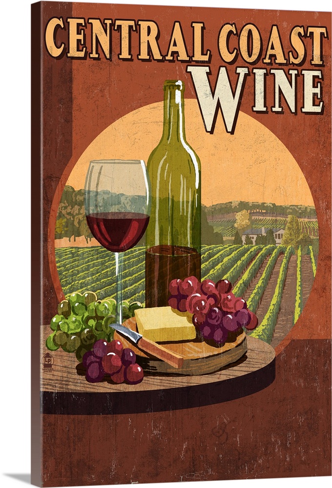 Central Coast, California, Wine Vintage Sign