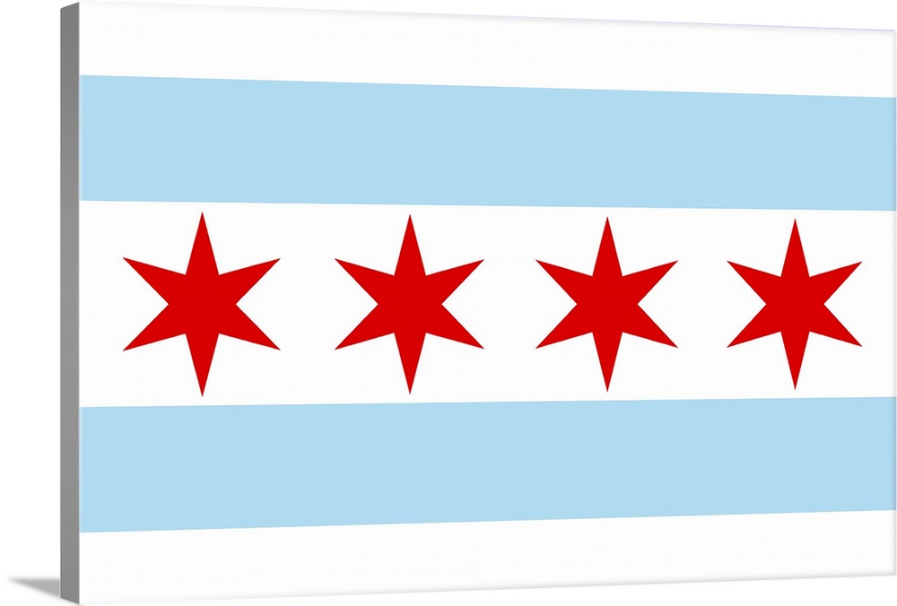 Chicago, Illinois, Flag (Version #2)