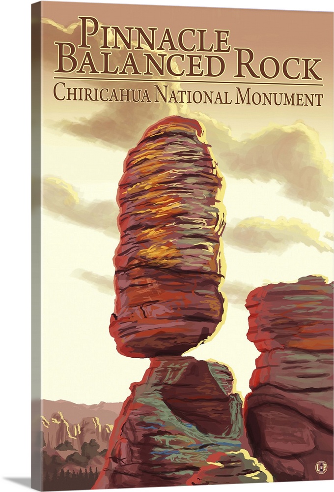 Chiricahua National Monument - Pinnacle Balanced Rock: Retro Travel Poster
