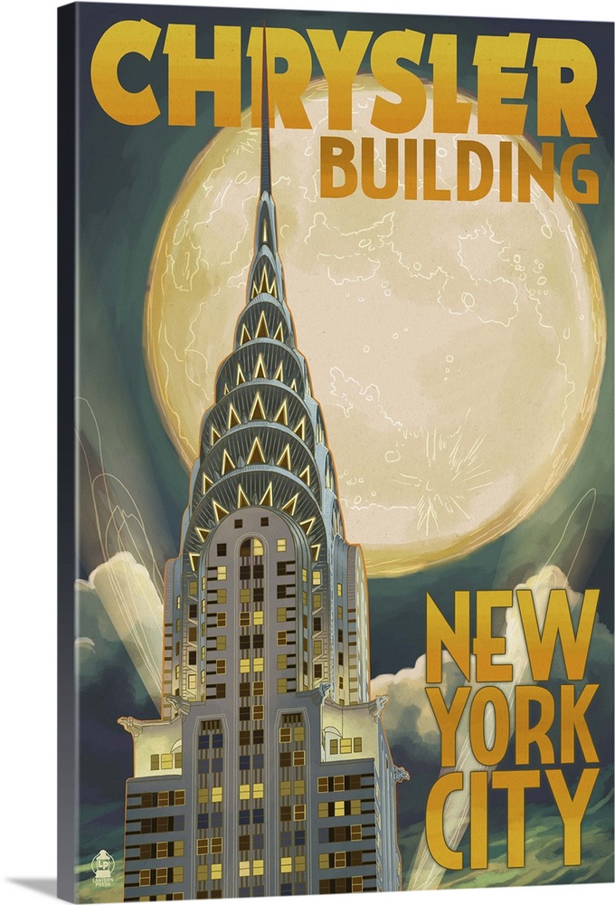 NEW YORK COLLECTION NEW LICE CHRYSLER BUILDING 1930 POSTER 30X90CM LAMINATED 