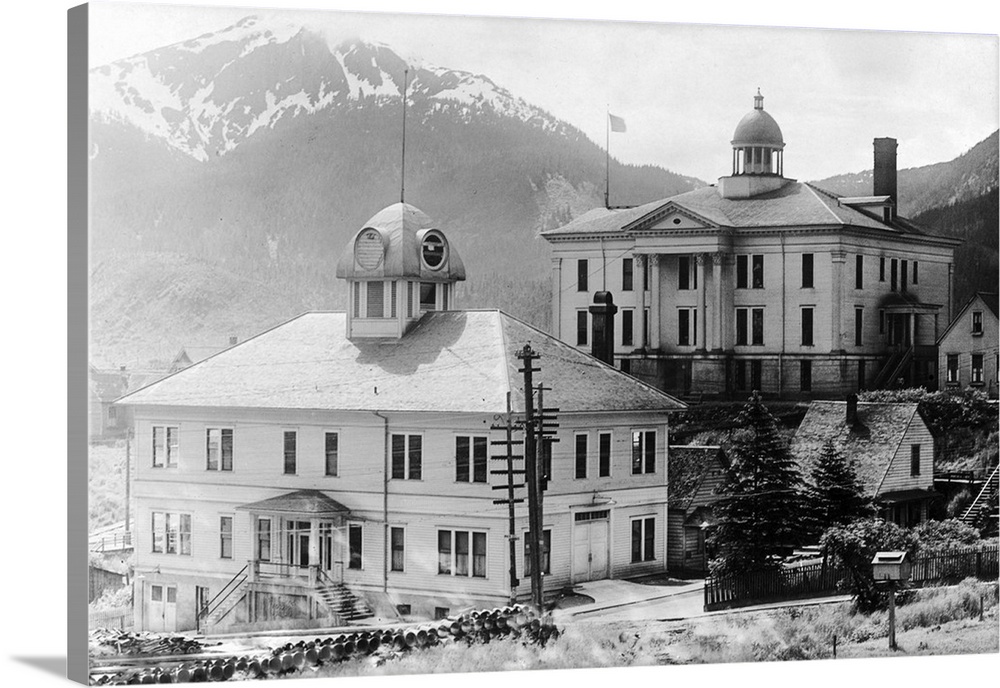 City Hall And Courthouse In Juneau Alaska Wall Art Canvas Prints   City Hall And Courthouse In Juneau Alaska,2390605 