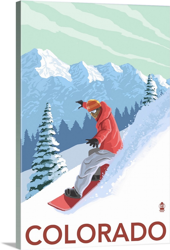 Colorado - Downhill Snowboarder