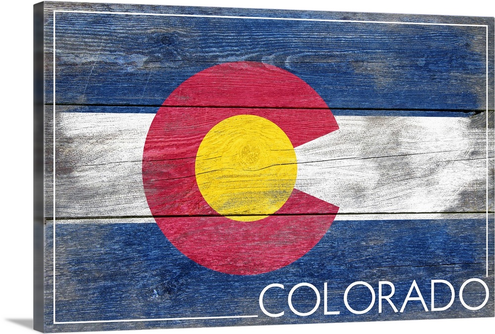 Colorado State Flag, Barnwood Painting
