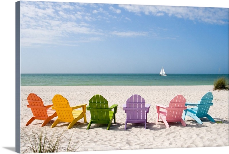 Colorful Beach Chairs | Great Big Canvas