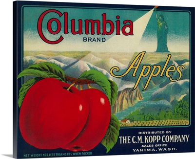 Columbia Apple Crate Label, Yakima, WA