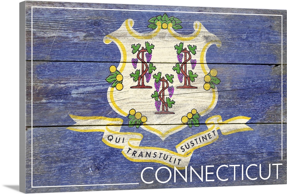 Connecticut State Flag, Barnwood Painting