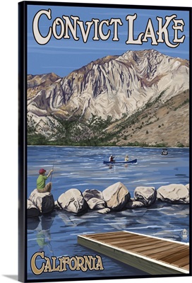 Convict Lake, California Scene: Retro Travel Poster