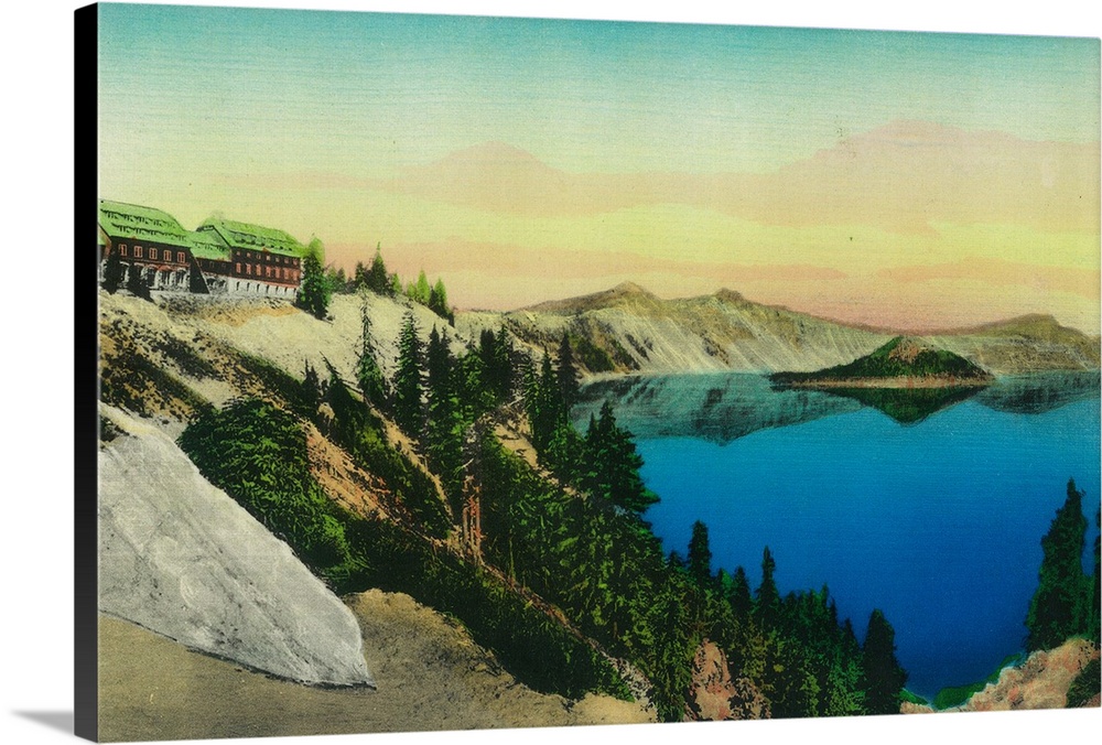 Crater Lake Lodge overlooking Lake, Crater Lake, OR