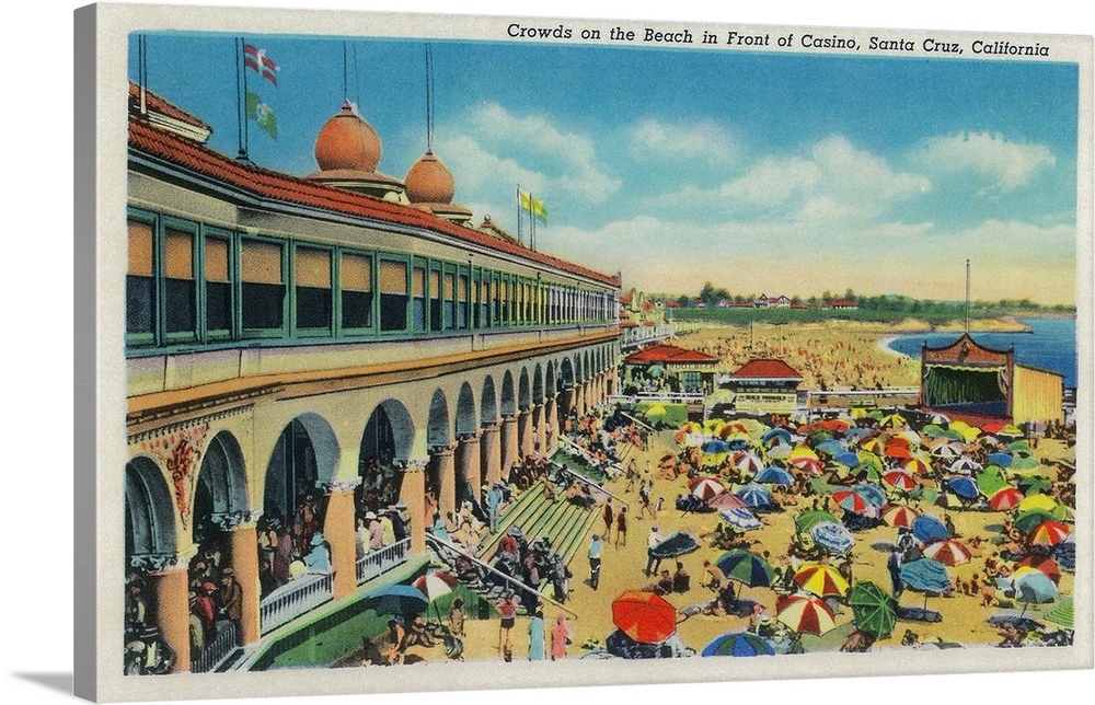 Crowds on the Beach in front of the Casino, Santa Cruz, CA