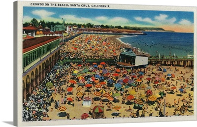 Crowds on the Beach, Santa Cruz, CA