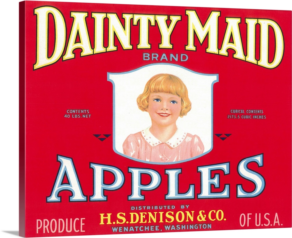 Dainty Maid Apple Label, Wenatchee, WA