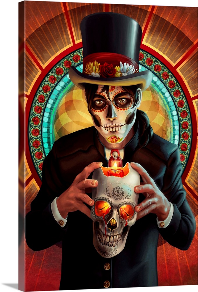 Day of the Dead, Man and Candle