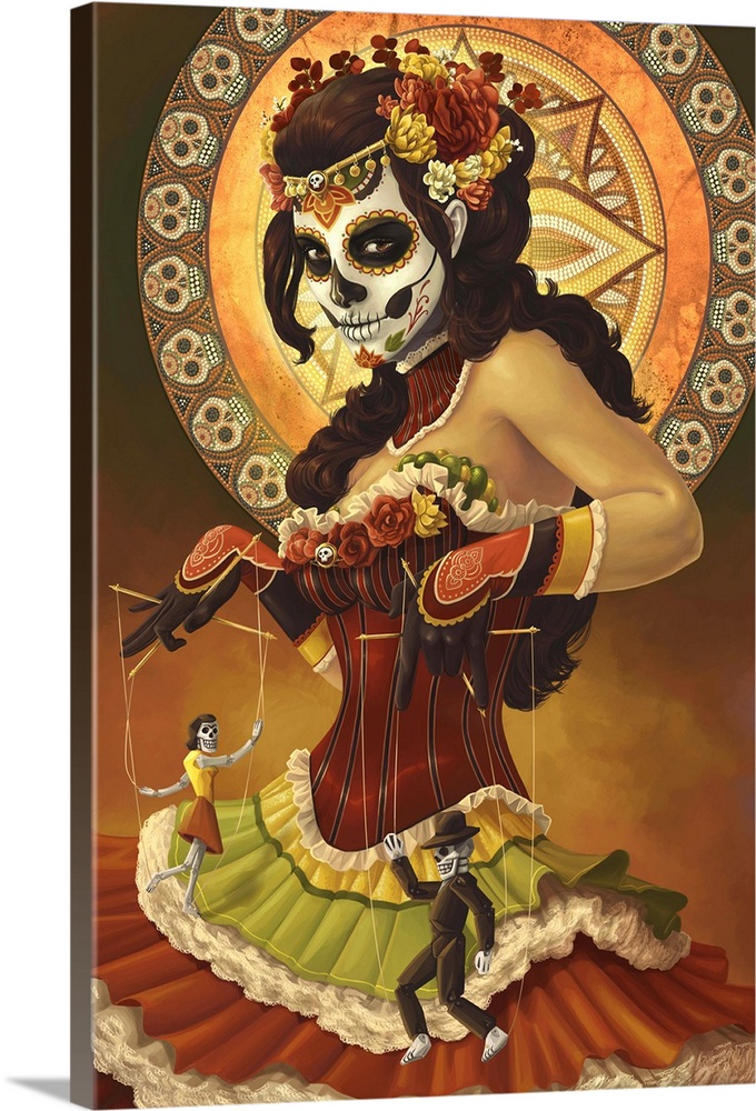 Day of the Dead - Marionettes: Retro Art Poster