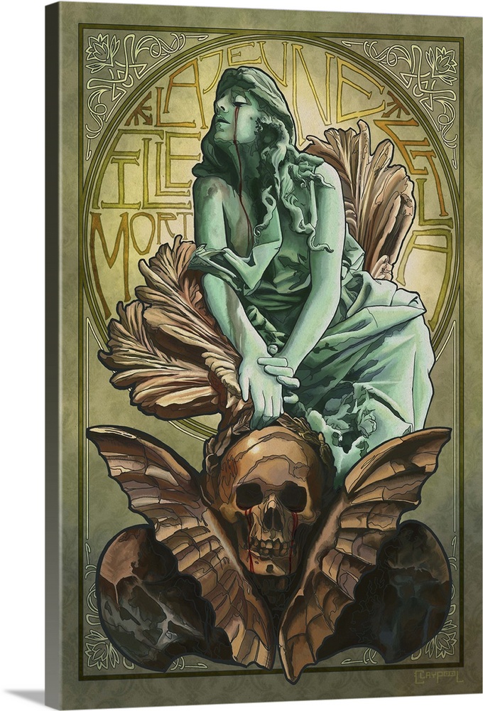Death and the Maiden: Retro Art Poster