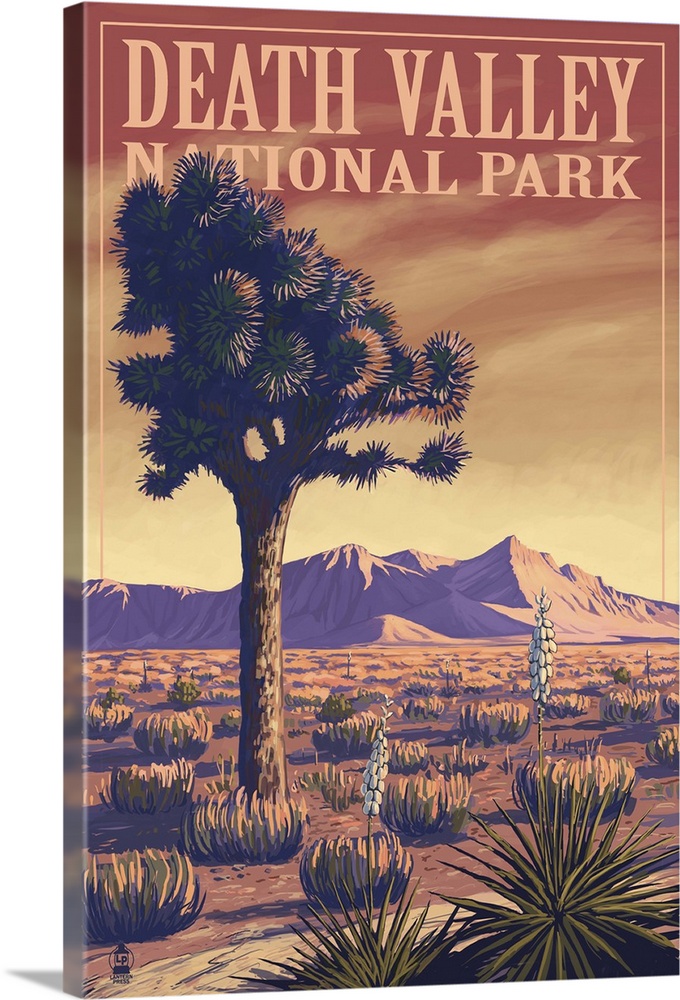 Death Valley National Park - Joshua Tree: Retro Travel Poster