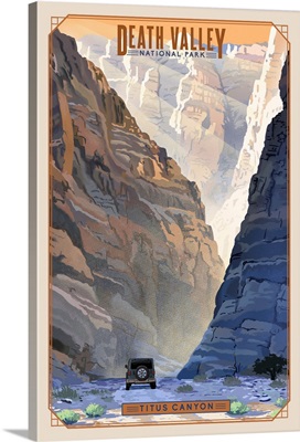 Death Valley National Park, Titus Canyon: Retro Travel Poster