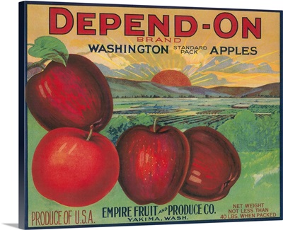 Depend-On Apple Label, Yakima, WA