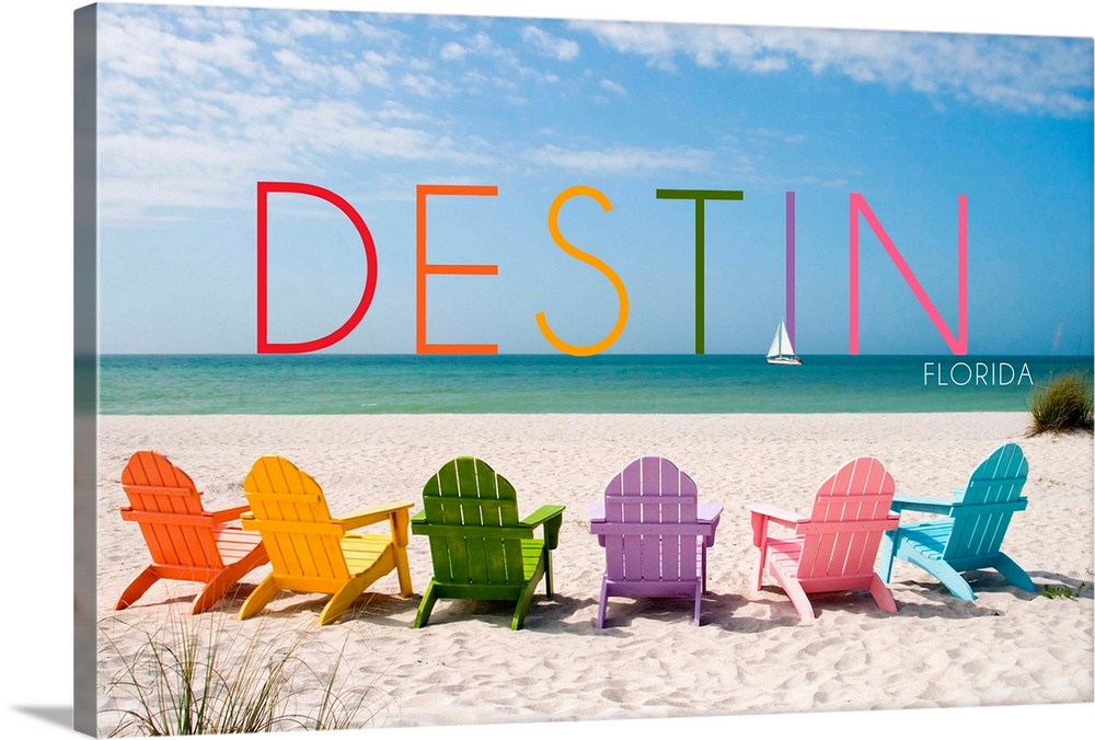 Destin, Florida, Colorful Beach Chairs