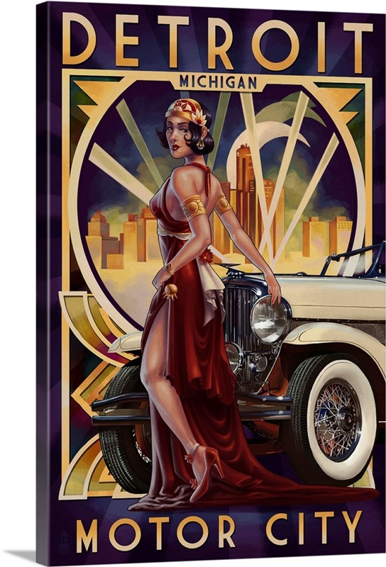 Wall Art Print  San Francisco - Vintage Car Travel Poster