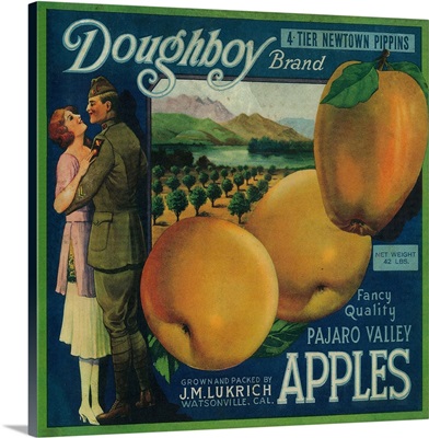 Doughboy Apple Crate Label, Watsonville, CA