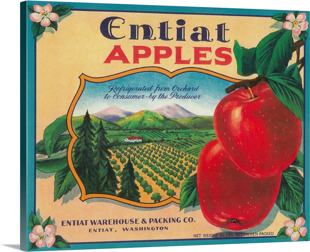 Entiat Apple Label, Entiat, WA