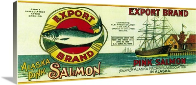 Export Salmon Can Label, Alaska