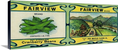 Fairview Beans Label, Norridgewock, ME