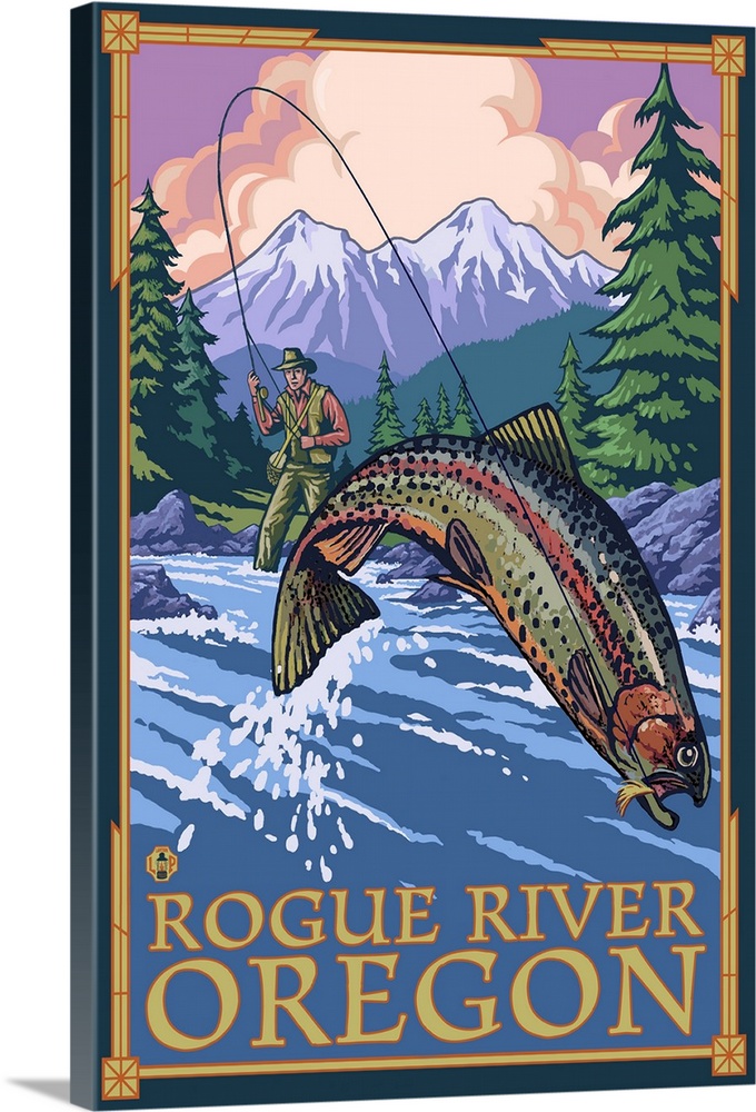Fishing Scene, Rogue River, Oregon