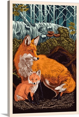 Fox and Kit - Letterpress: Retro Poster Art