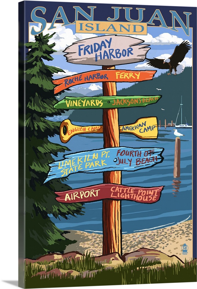 Friday Harbor, San Juan Island, Washington, Destination Sign
