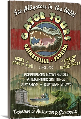 Gainesville, Florida, Gator Tours, Vintage Sign