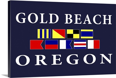 Gold Beach, Oregon - Nautical Flags Poster