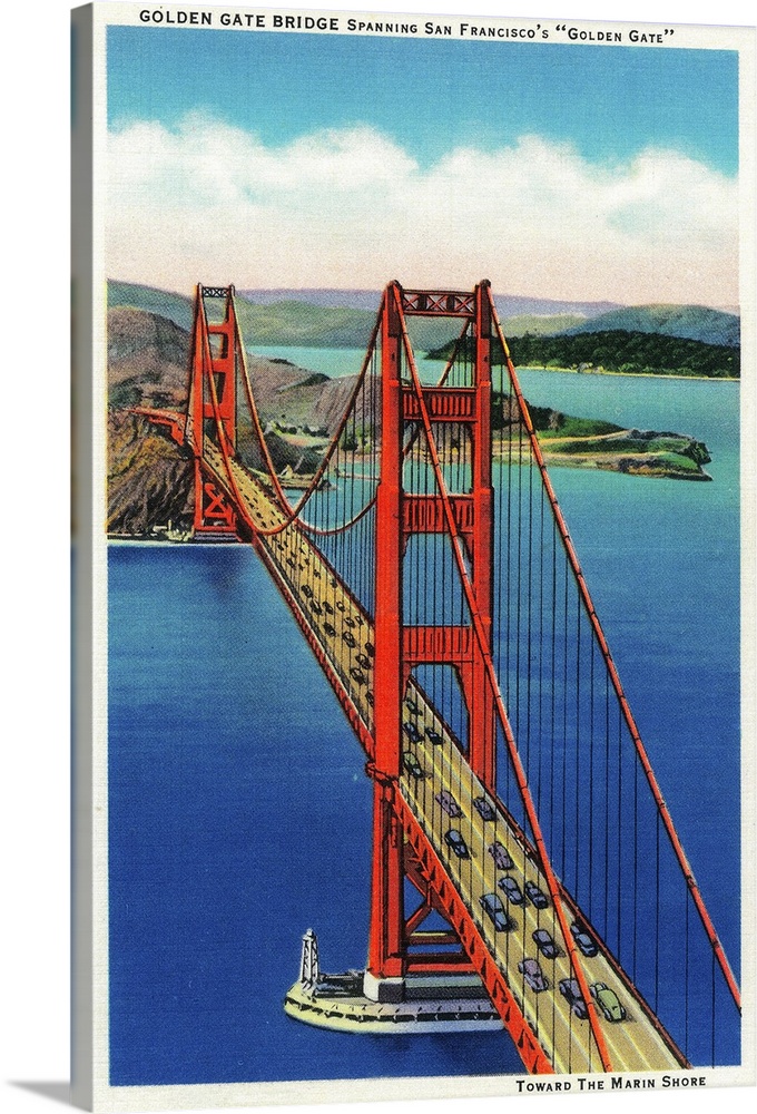 Golden Gate Bridge Aerial View, San Francisco, CA