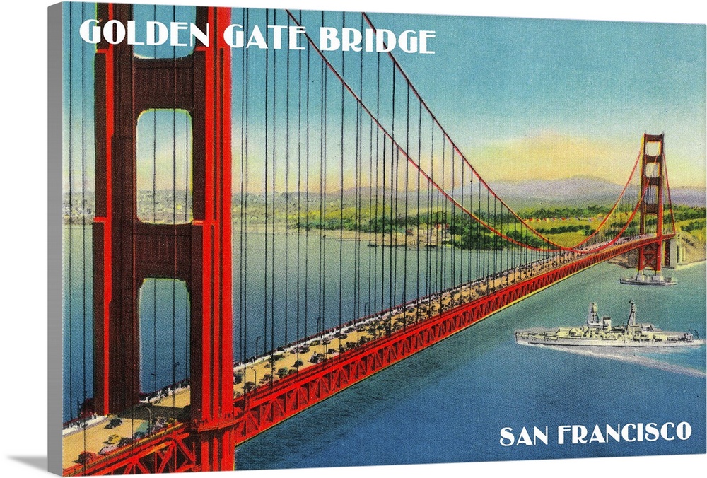 Golden Gate Bridge from Marin Shore, San Francisco, CA